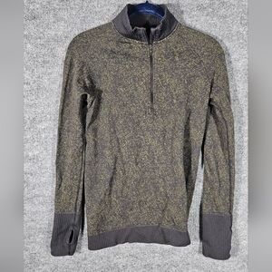 Lululemon 6 Rest Less 1/2 Zip Pullover Armory Fatigue Green Black EUC! Gorgeous!